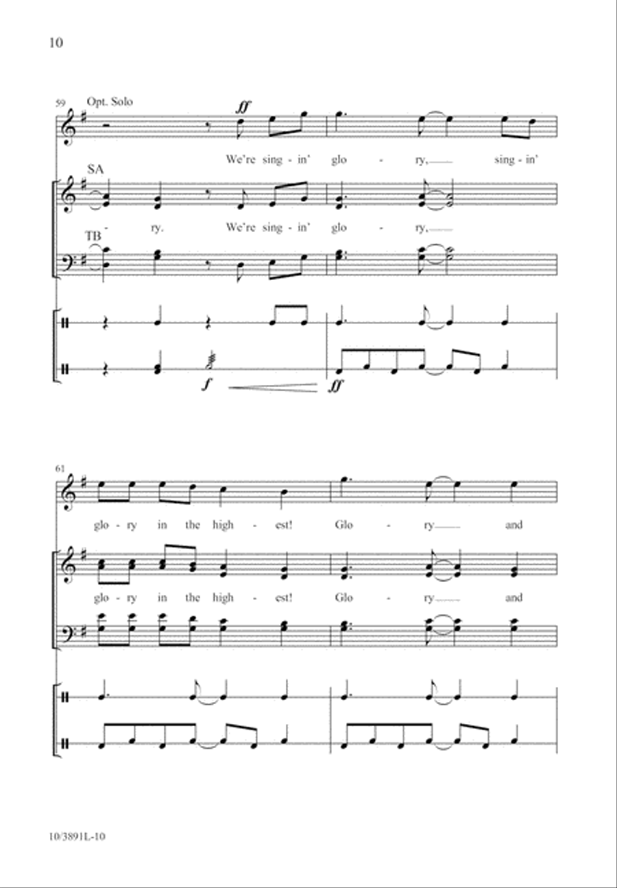 He Come from the Glory He Come from the Glory 4-Part scores gallery preview page 11