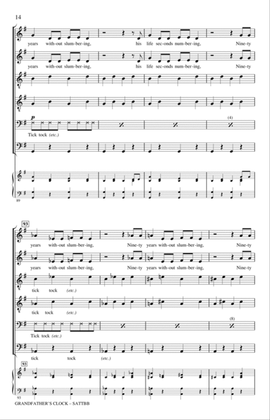 Grandfather's Clock (arr. Philip Lawson) A Cappella scores gallery preview page 13