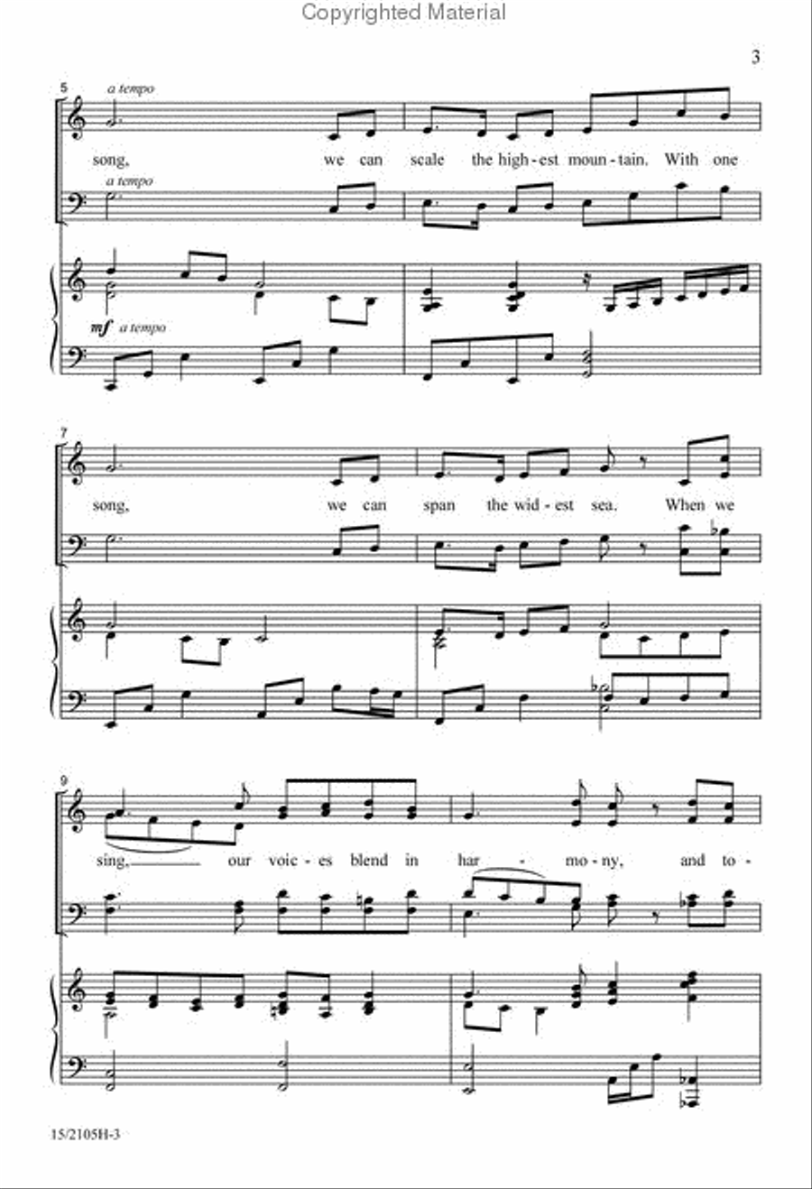 With One Song 4-Part scores gallery preview page 3