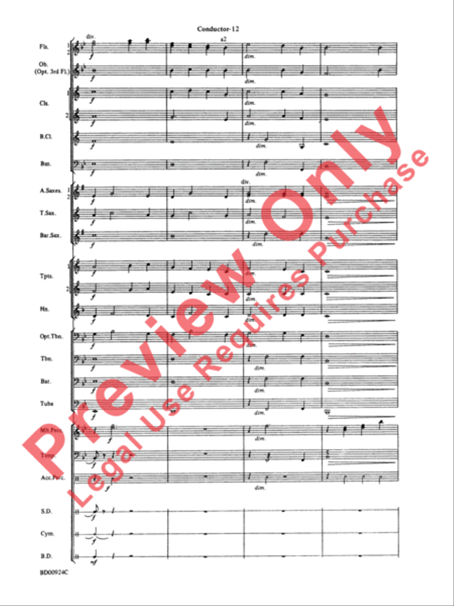 Affirmation Overture Concert Band scores gallery preview page 14