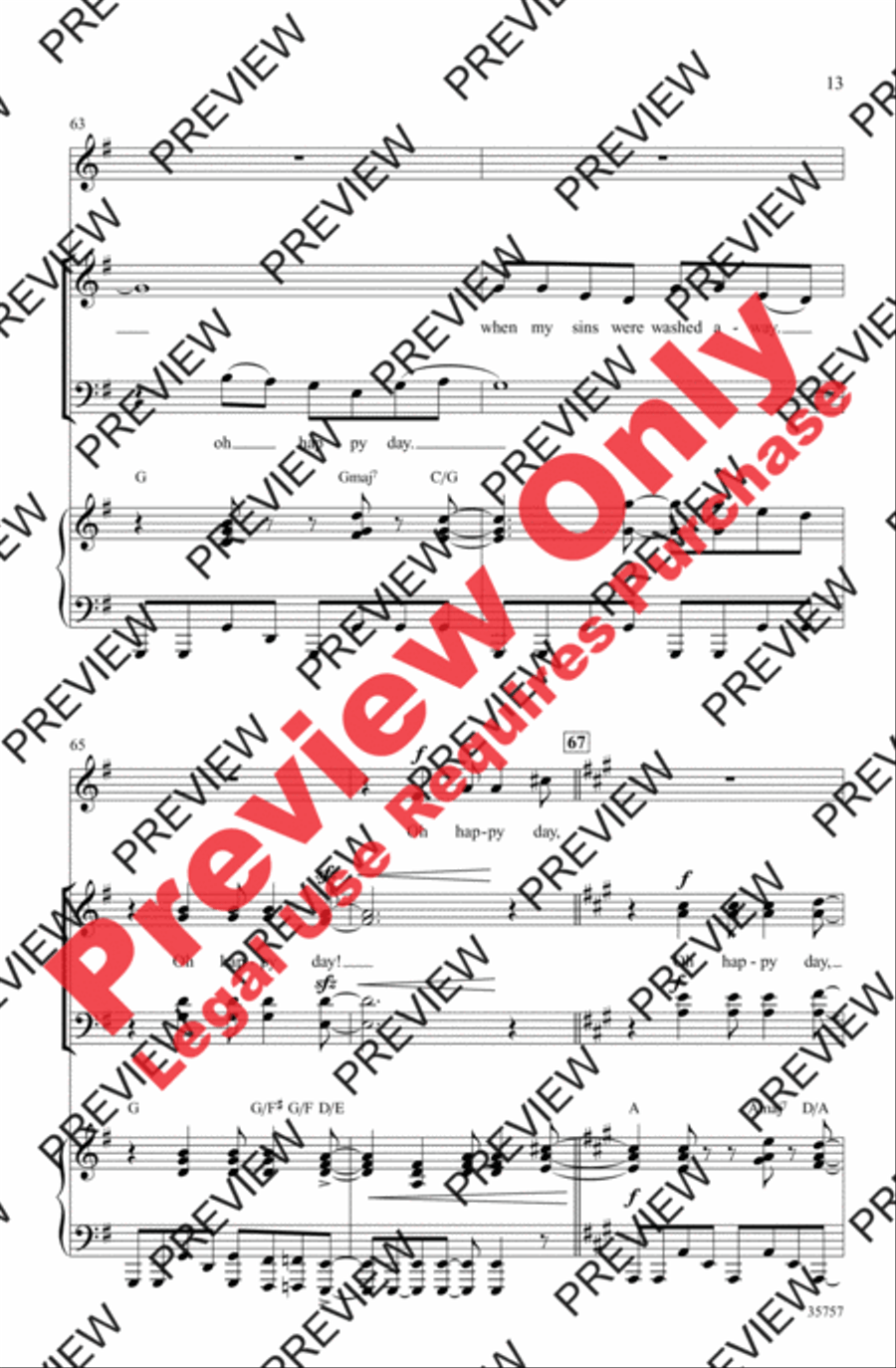 Oh Happy Day Oh Happy Day 4-Part scores gallery preview page 13