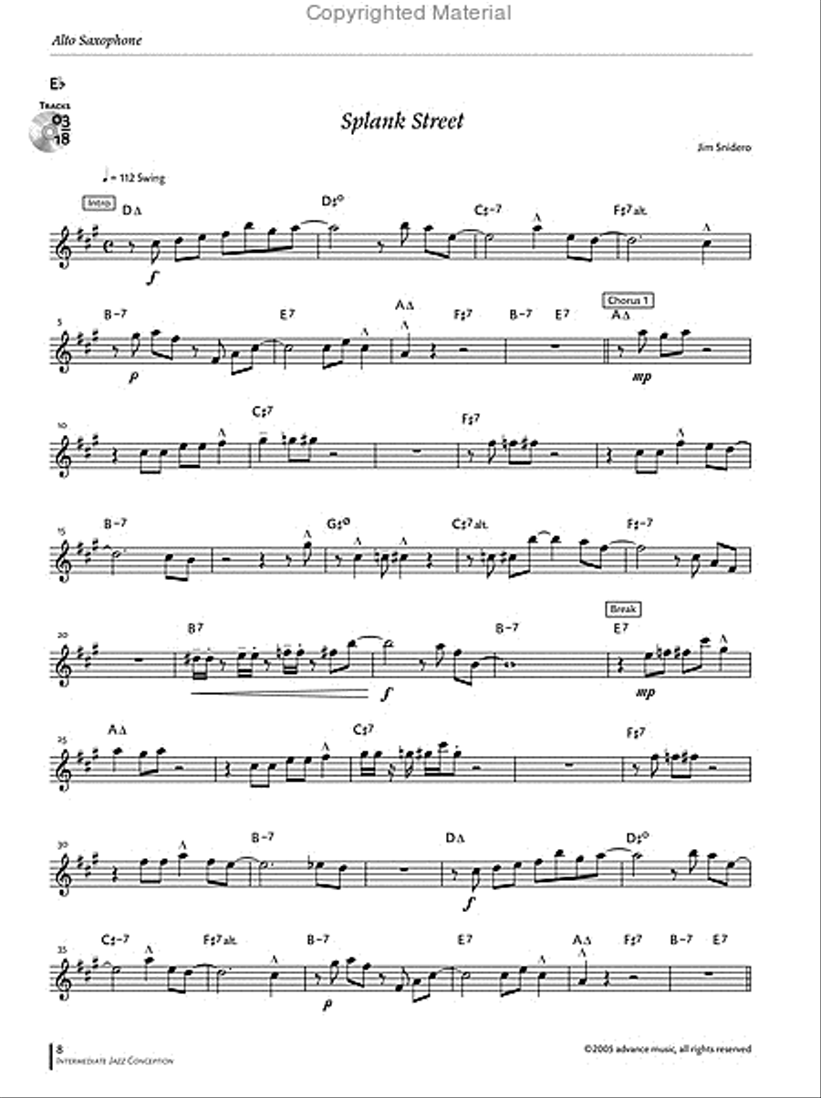 Intermediate Jazz Conception Alto & Baritone Saxophone Baritone Saxophone scores gallery preview page 2