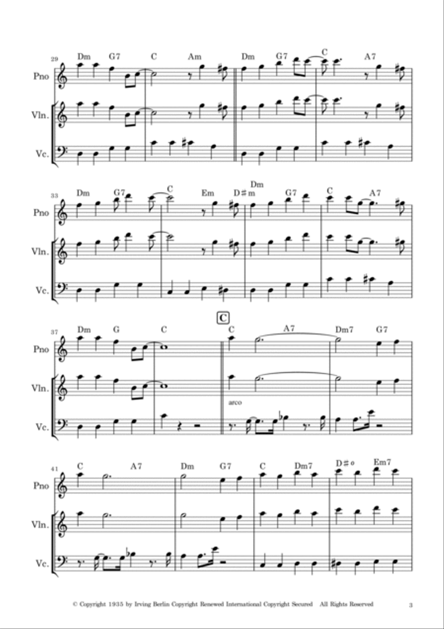 Cheek To Cheek Piano Trio scores gallery preview page 3