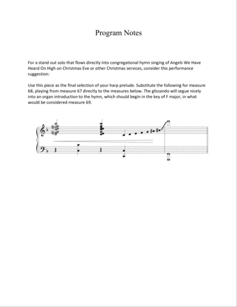 Angels We Have Heard On High Harp scores gallery preview page 2