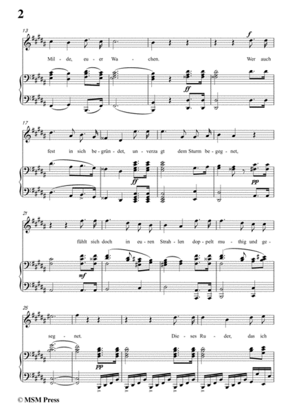 Schubert-Lied eines Schiffers an die Dioskuren,in B Major,Op.65 No.1,for Voice and Piano image number null