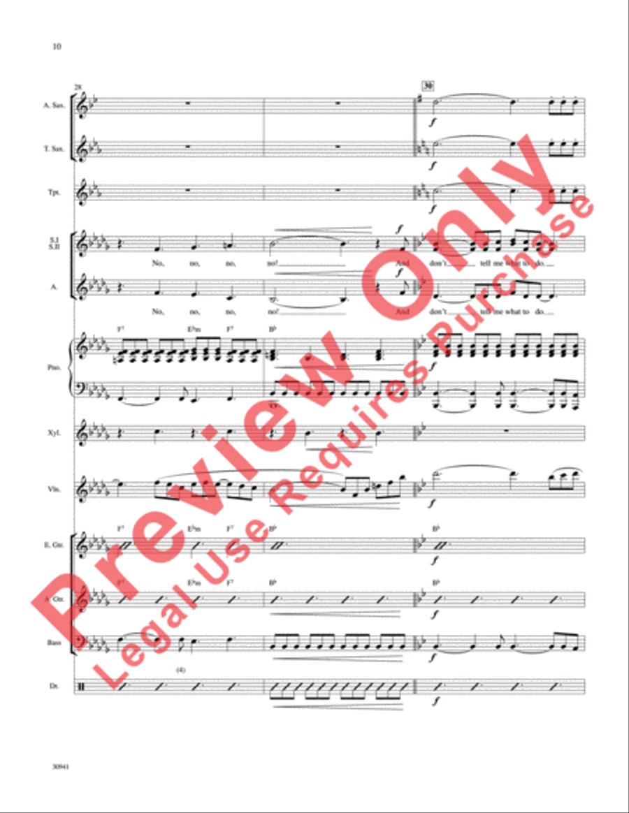 You Don't Own Me Choir scores gallery preview page 11