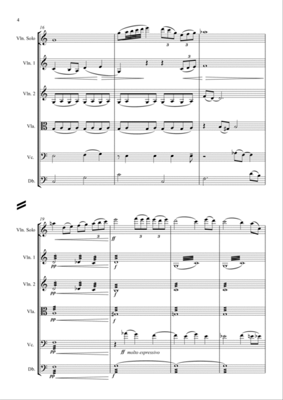 Larghetto, for Solo Violin and Strings (Standard Arrangement)