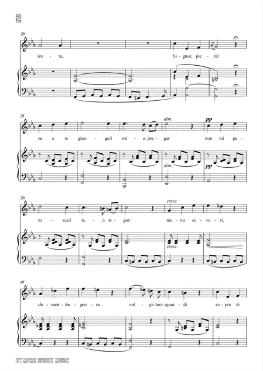 Stradella-Preghiera; Pietà,signore in c minor,for Voice and Piano Voice Solo scores gallery preview page 4