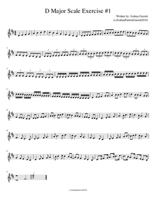 D Major Scale Exercise #1