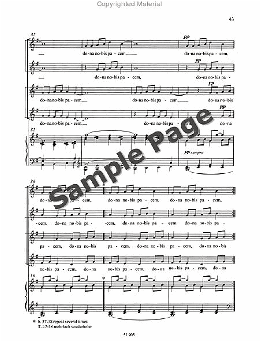 Missa Brevis SSAA scores gallery preview page 44