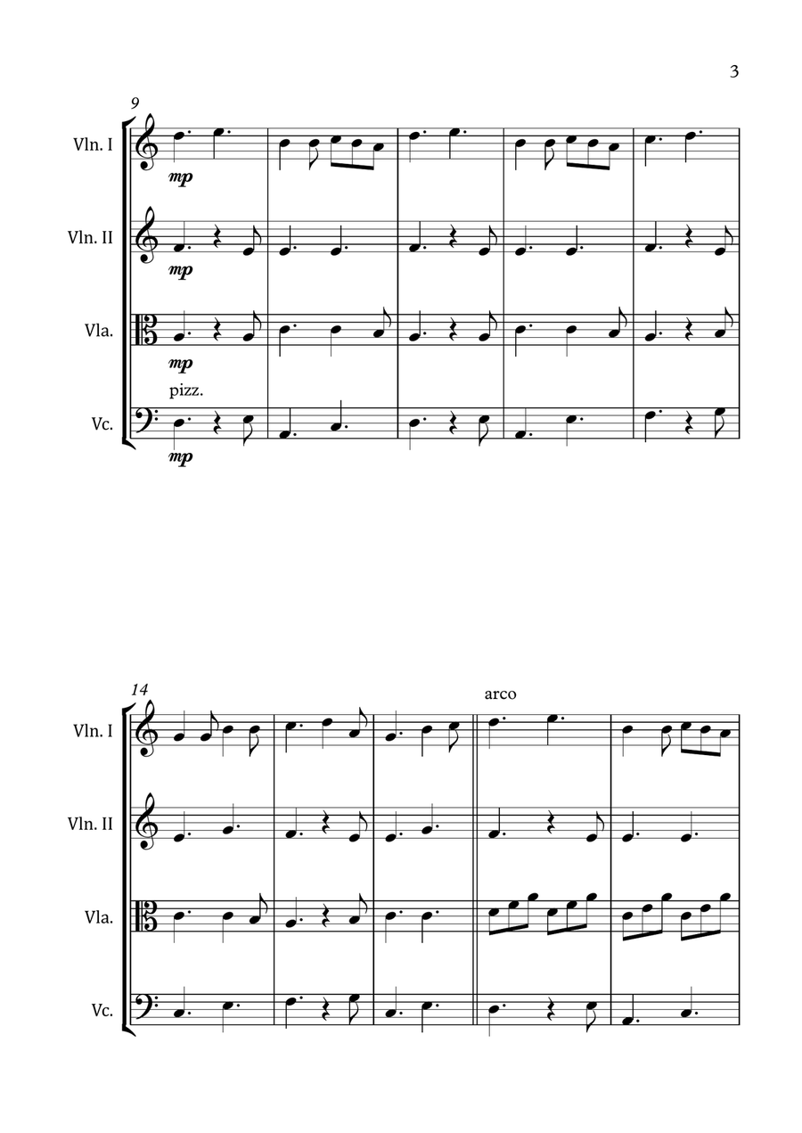 La Valse D'amelie La Valse D'amelie String Quartet scores gallery preview page 5