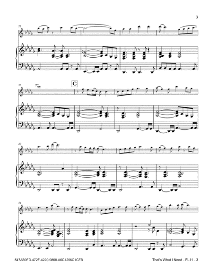 That's What I Need Flute Solo scores gallery preview page 3