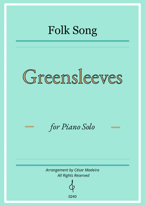 Greensleeves - Piano Solo (Full Score)