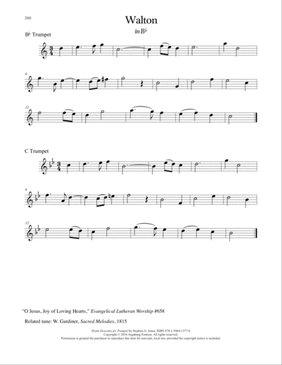 Hymn Descants for Trumpet C Trumpet scores gallery preview page 261