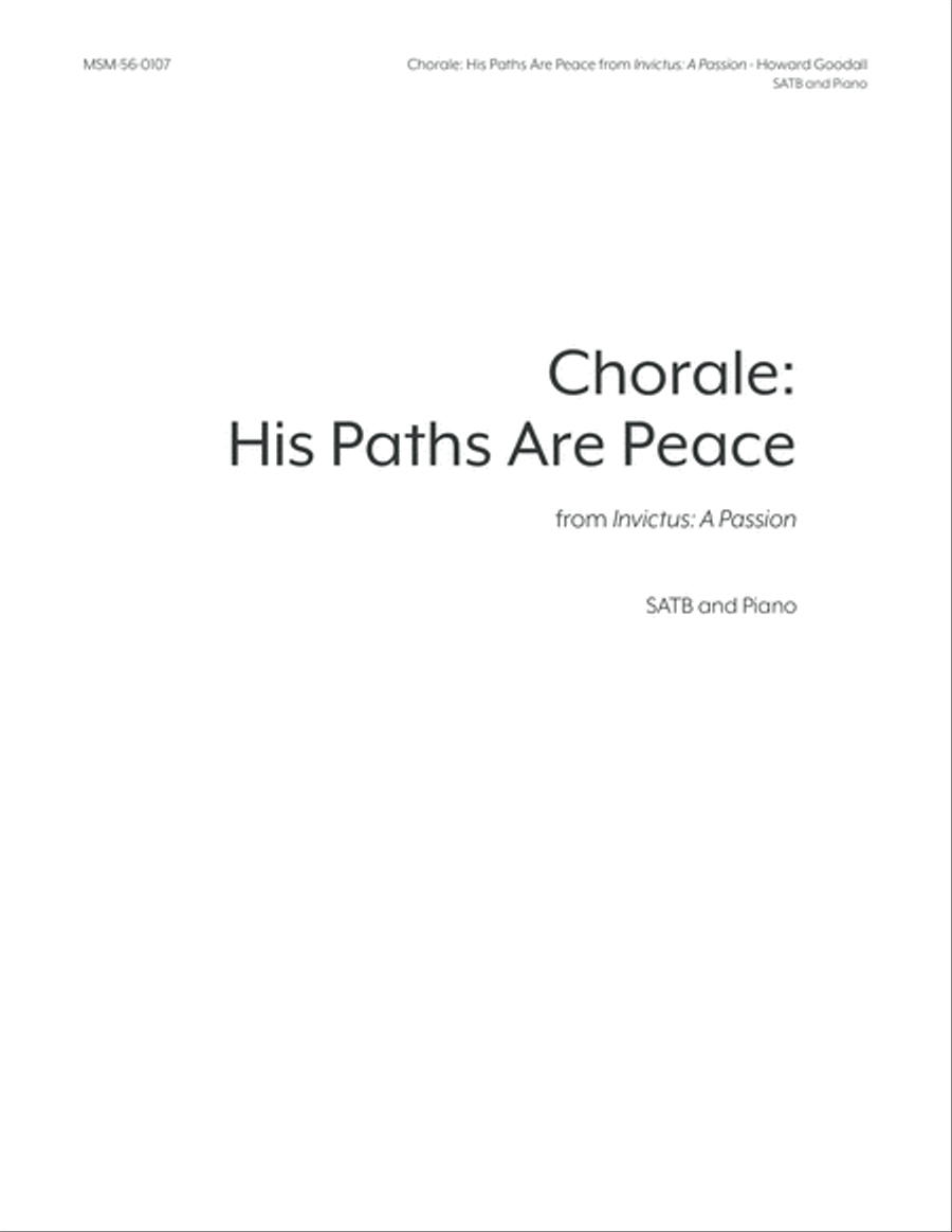 Chorale: His Paths Are Peace from Invictus: A Passion 4-Part scores gallery preview page 2