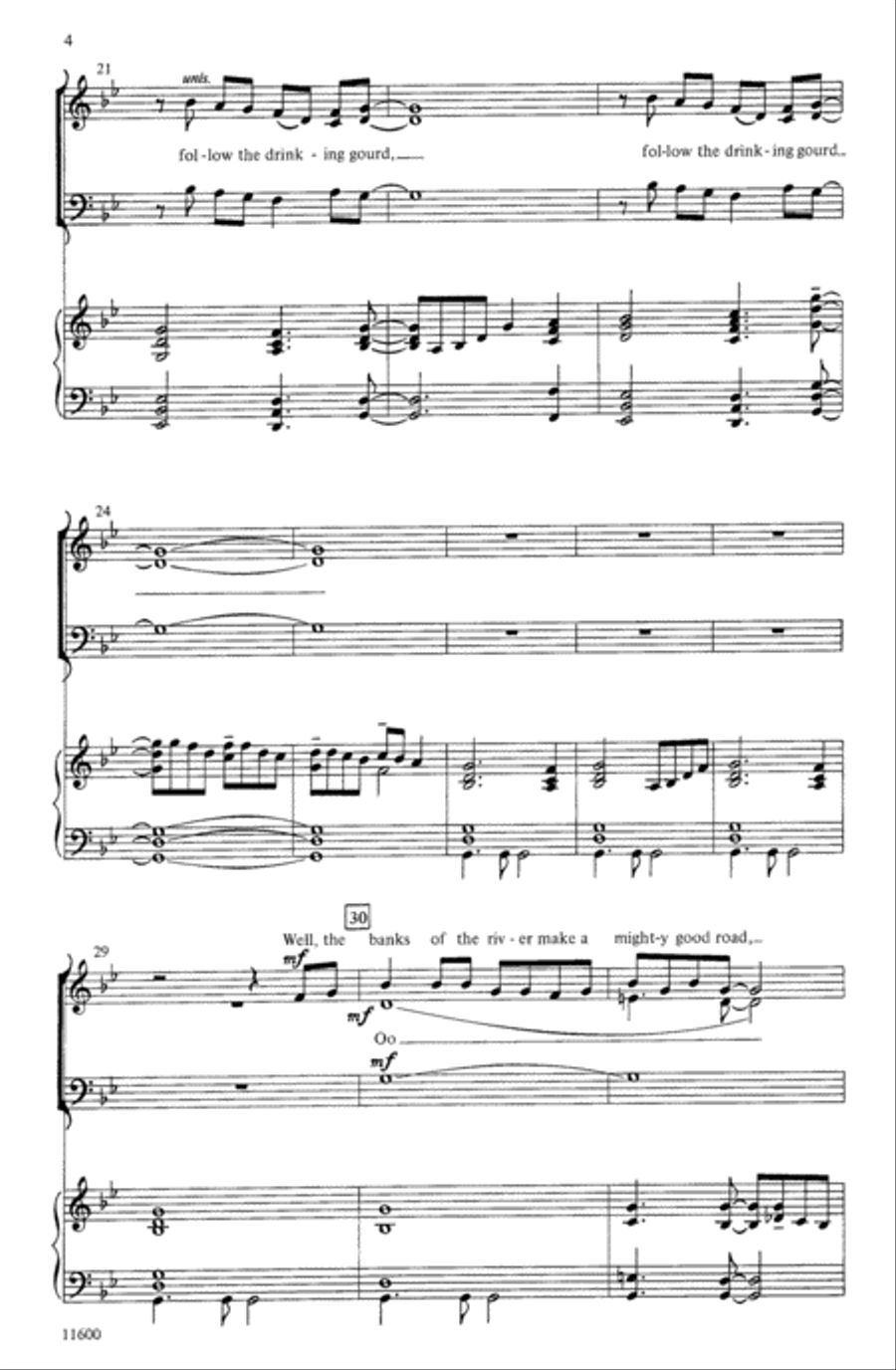 Follow the Drinking Gourd Choir scores gallery preview page 3