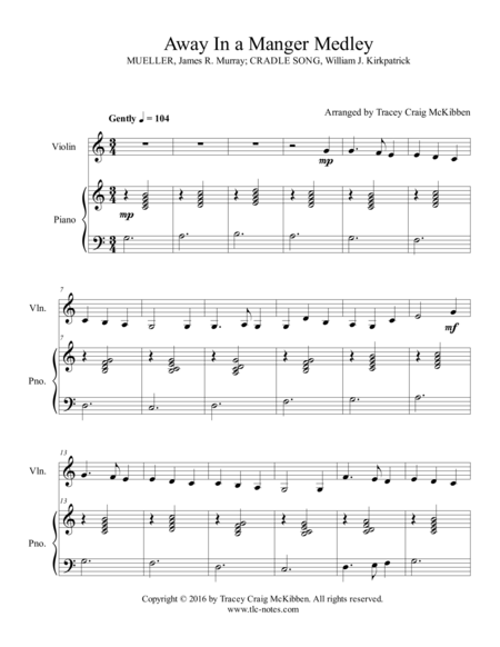 Away In A Manger Medley for Violin Solo image number null