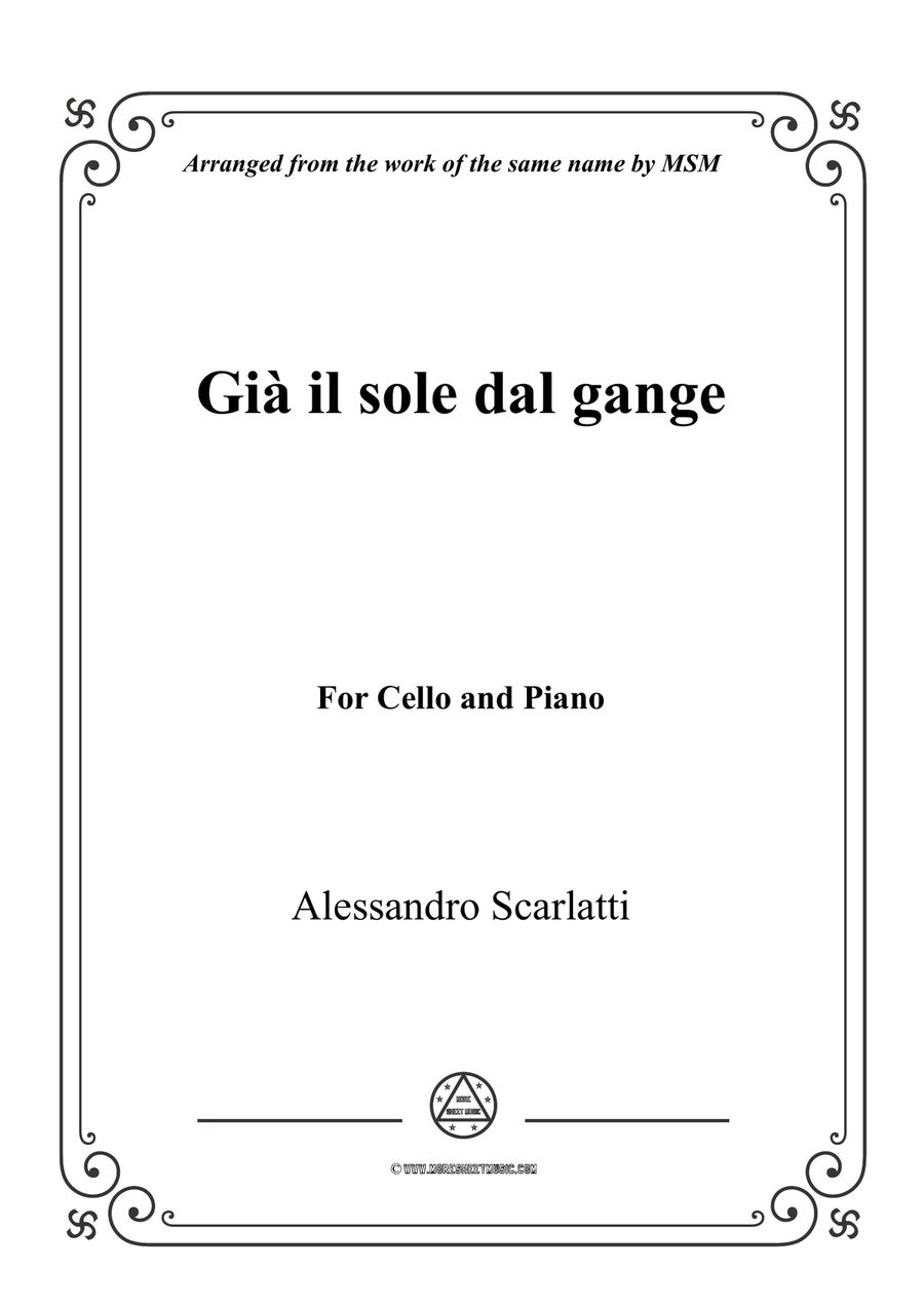 Scarlatti-Già il sole dal gange,for Cello and Piano