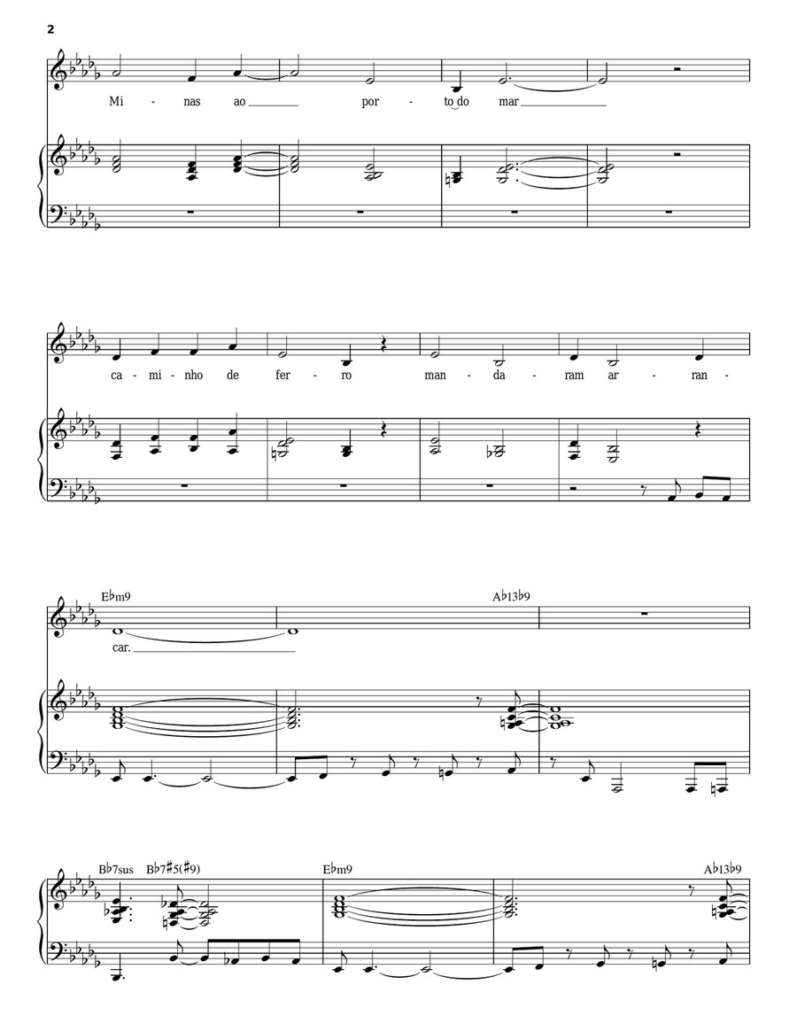 Ponta De Areia Piano, Vocal scores gallery preview page 2