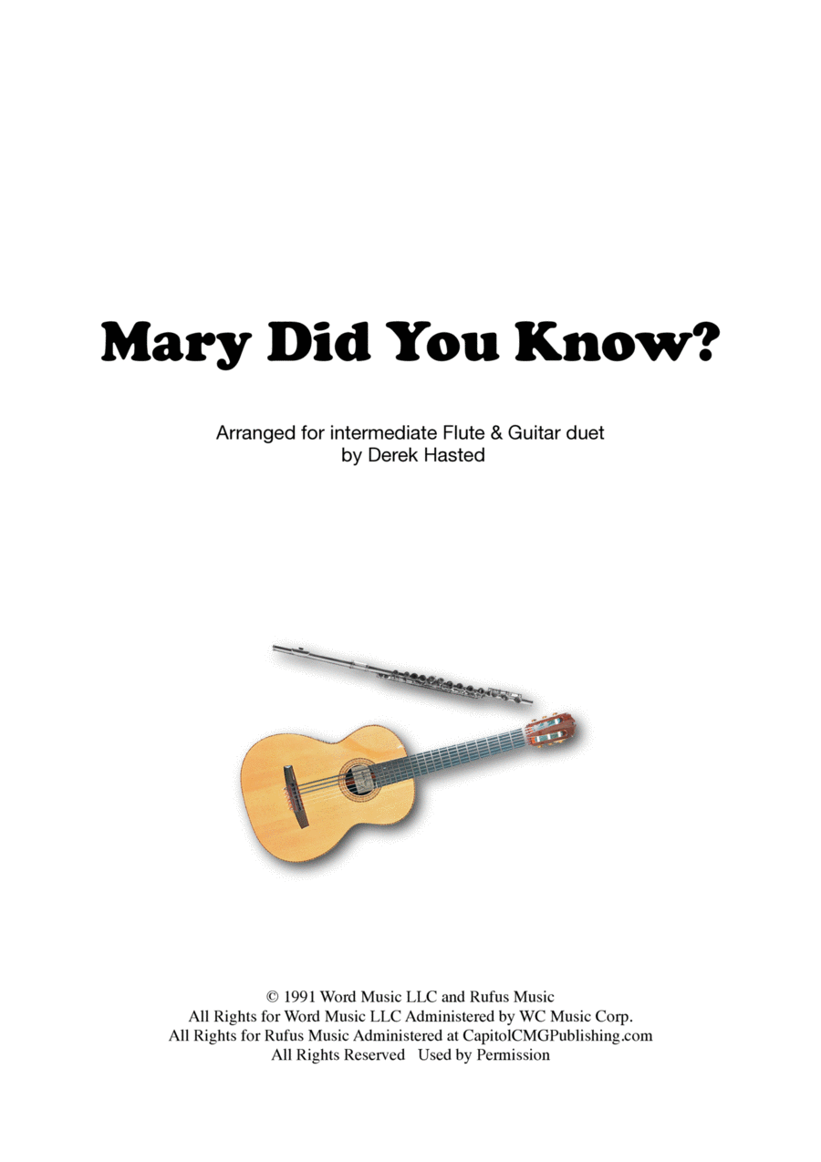 Mary, Did You Know? Flute scores gallery preview page 1