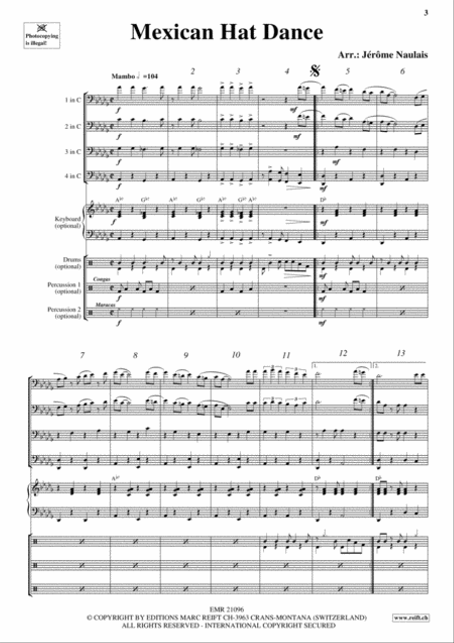 Mexican Hat Dance Mexican Hat Dance Cello scores gallery preview page 3