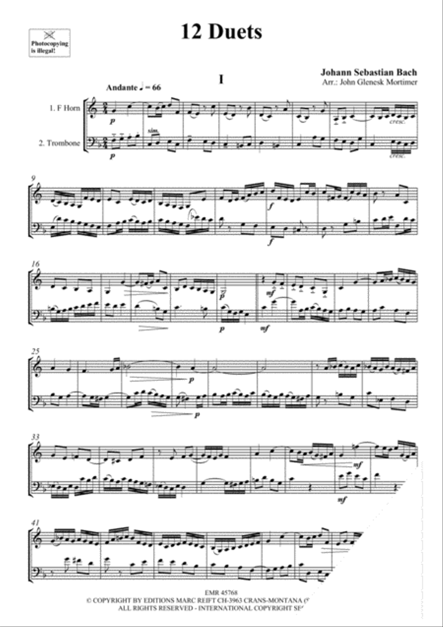 12 Duets Trombone scores gallery preview page 3