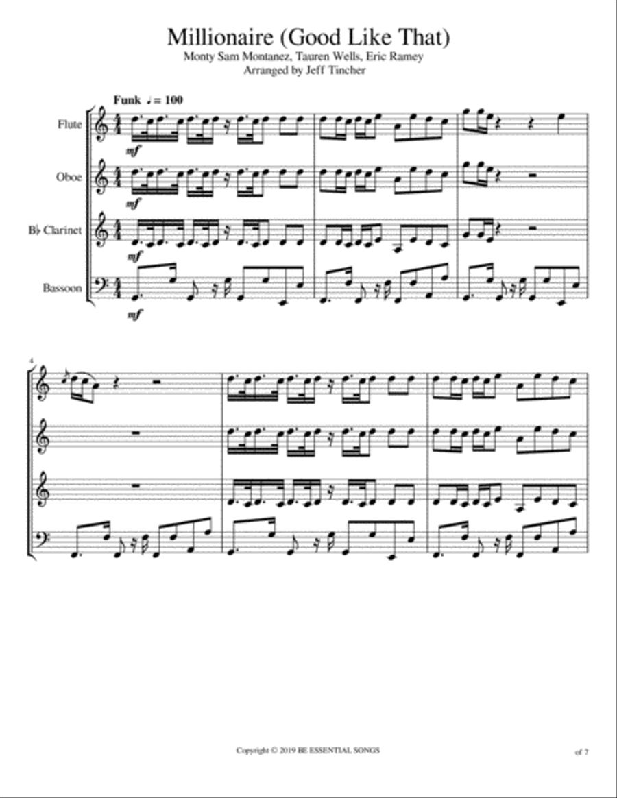 Millionaire Woodwind Quartet scores gallery preview page 2