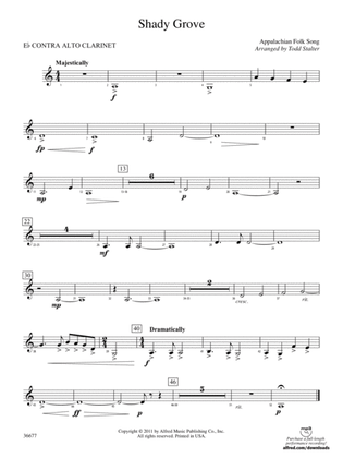 Shady Grove: (wp) E-flat Contrabass Clarinet