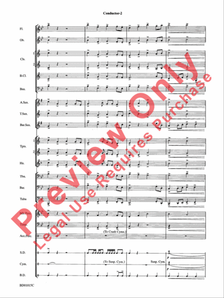 Ash Lawn Echoes (An Overture for Band) Concert Band scores gallery preview page 5