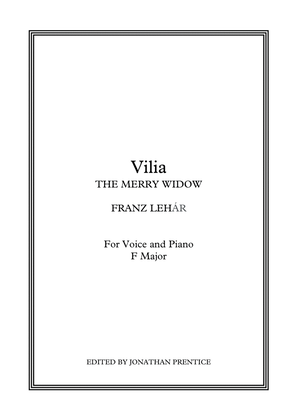Book cover for Vilia (English version) - The Merry Widow (F Major)