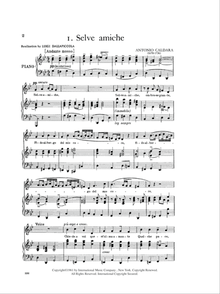 Italian Songs Of The 17Th And 18Th Centuries Medium Voice scores gallery preview page 2