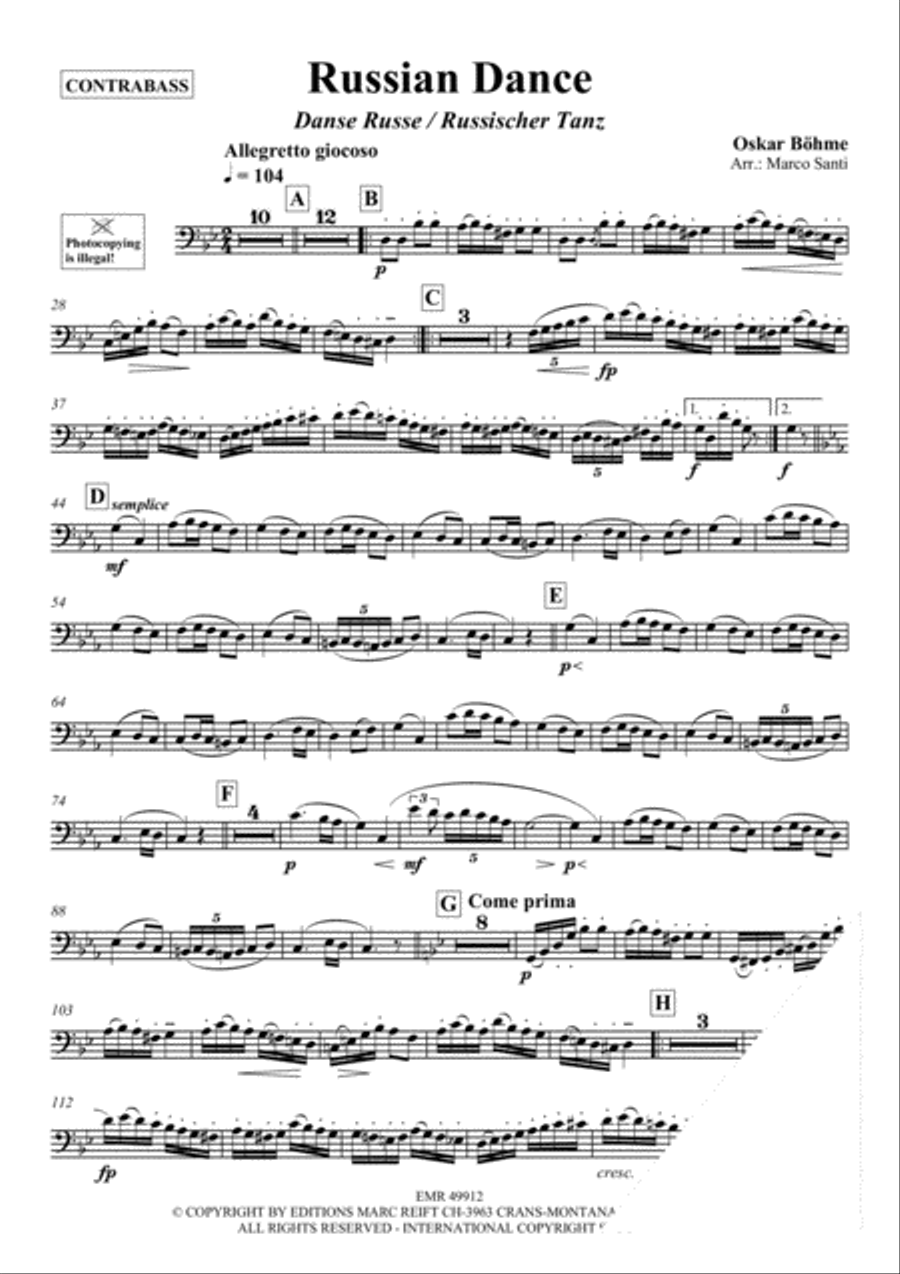 Russian Dance Double Bass scores gallery preview page 3
