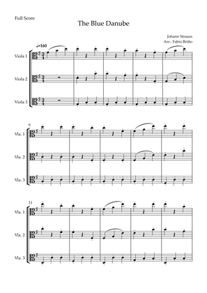 The Blue Danube (Waltz by Johann Strauss) for Viola Trio