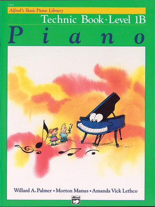 Book cover for Alfred's Basic Piano Course Technic, Level 1B