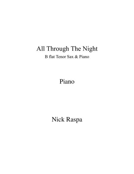 All Through The Night (Tenor Sax & Piano) - Piano part