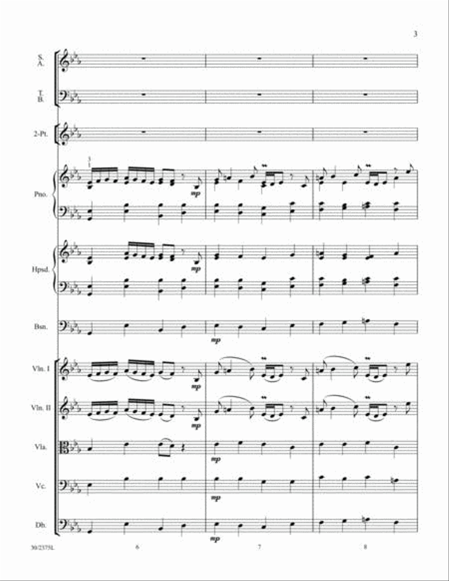 O Come, Little Children - Instrumental Ensemble Score and Parts Choir scores gallery preview page 3