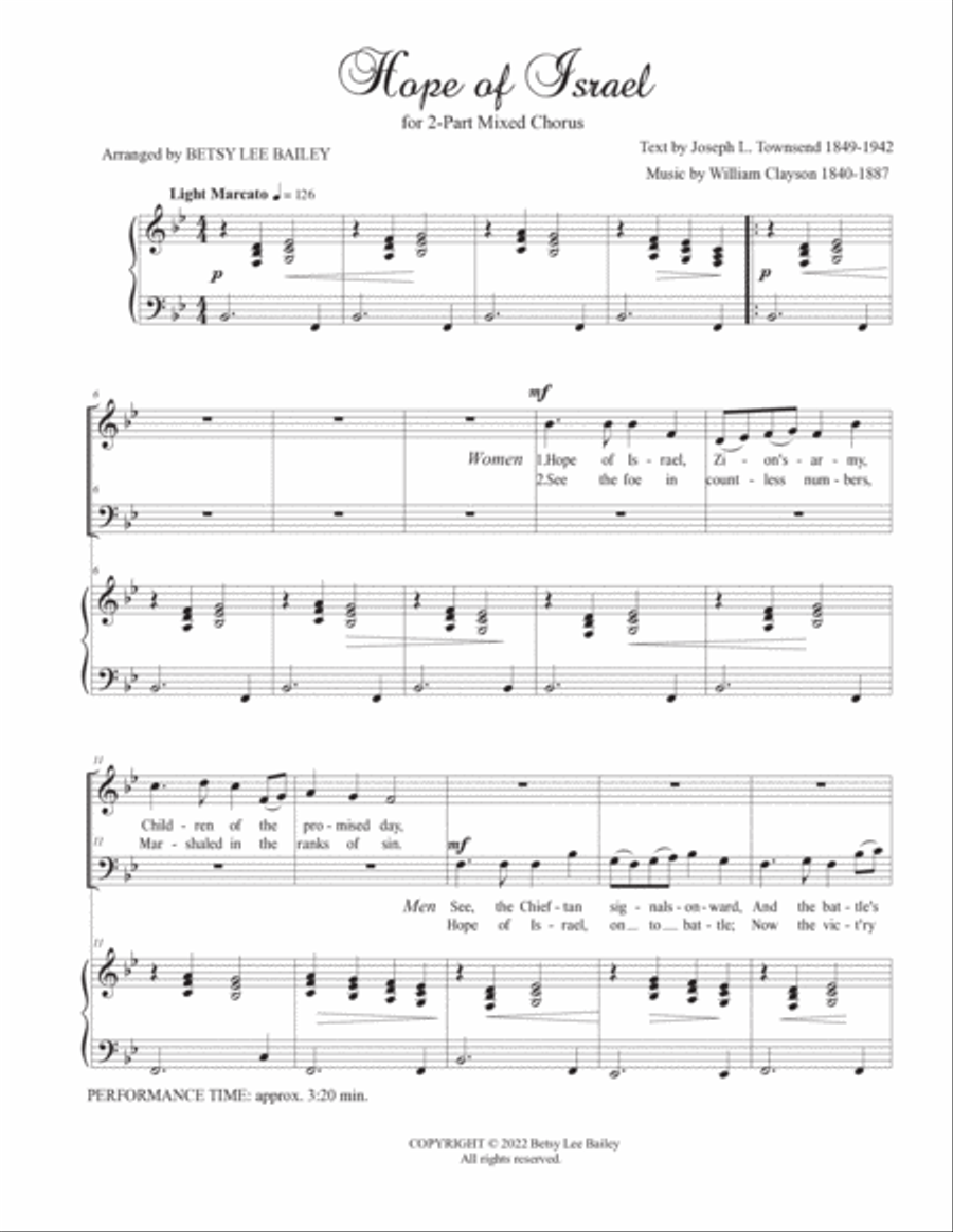 Hope of Israel 2-Part scores gallery preview page 2