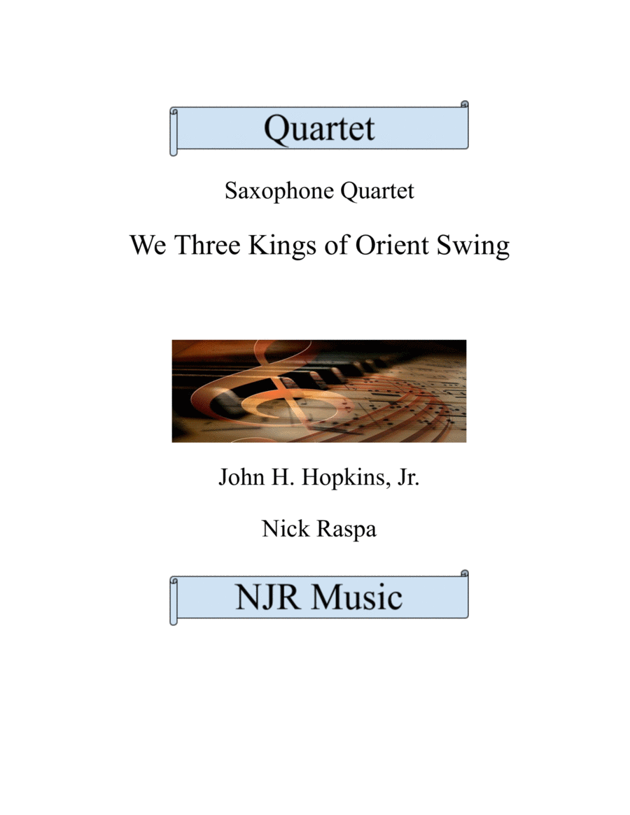 We Three Kings of Orient Swing (sax quartet - AATB) Full Set image number null