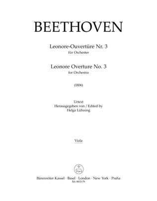 Book cover for Leonore Overture for Orchestra no. 3 (1806)