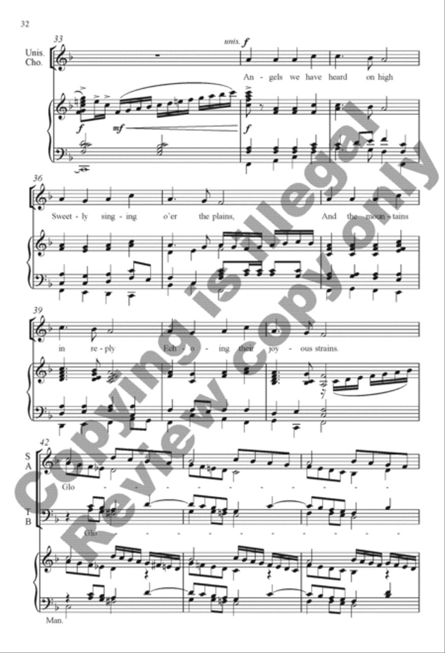 The Snow Lay On the Ground: Nine Festive Carol Settings 4-Part scores gallery preview page 35