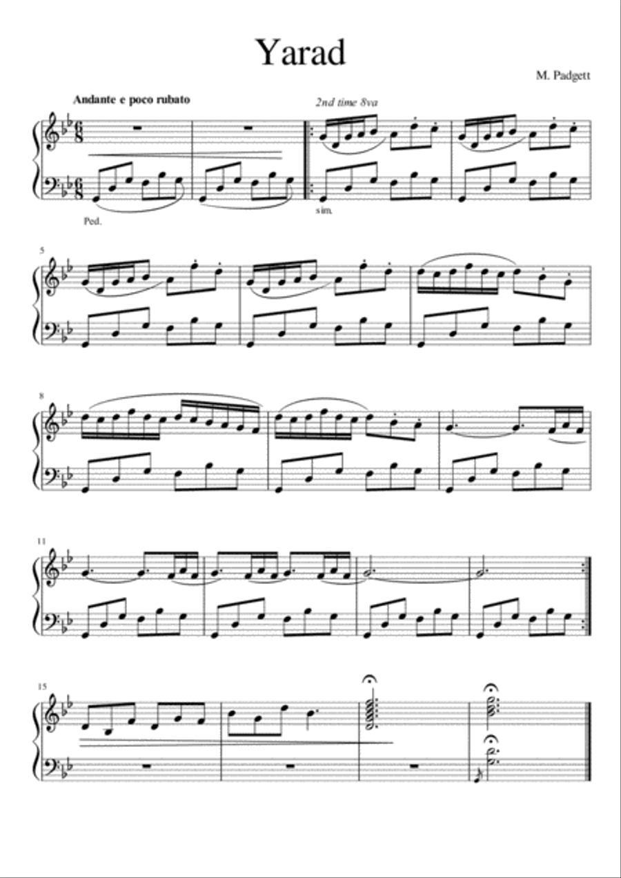 Yarad Piano Solo scores gallery preview page 1
