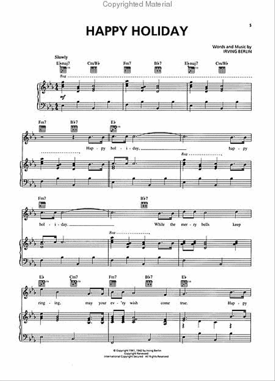 White Christmas Piano, Vocal scores gallery preview page 2