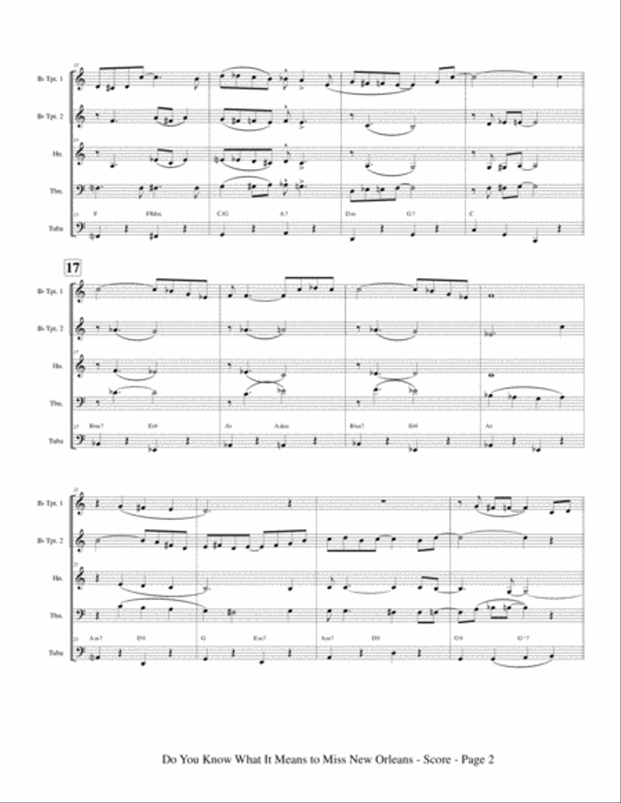 Do You Know What It Means To Miss New Orleans Brass Ensemble scores gallery preview page 4