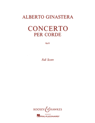 Book cover for Concerto per Corde, Op. 33
