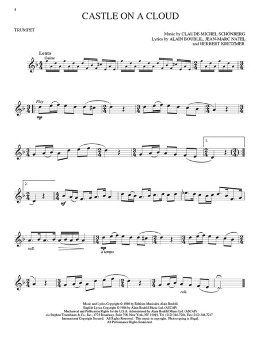 Les Misérables Trumpet Solo scores gallery preview page 5
