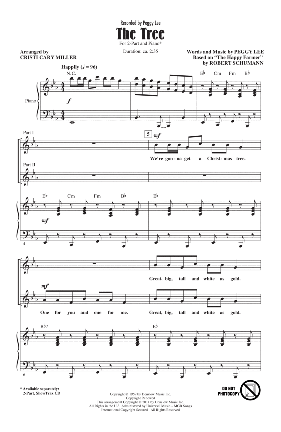 The Tree 2-Part scores gallery preview page 1