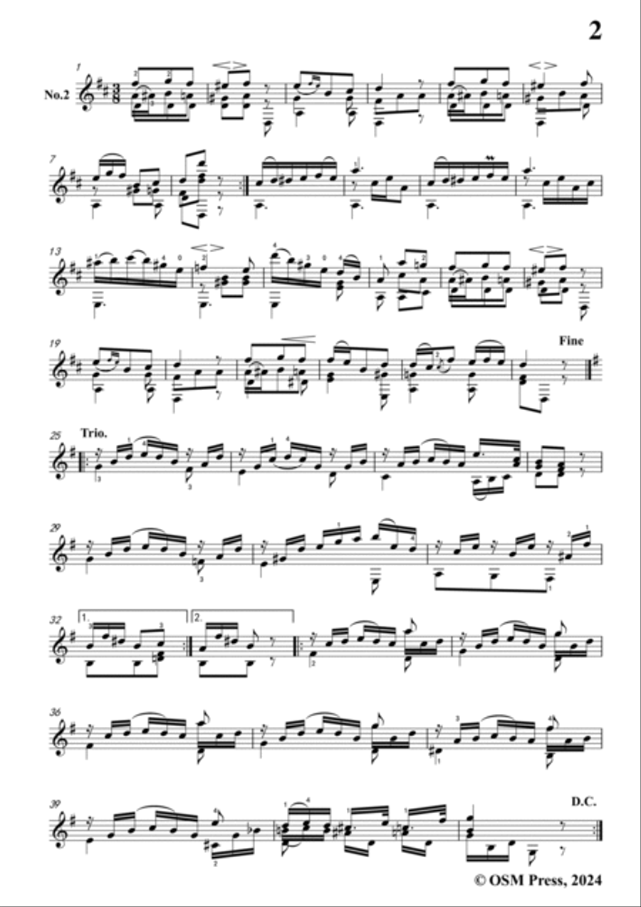 Coste-Feuilles d'Automne(Douze Valse),Op.41,for Guitar Acoustic Guitar scores gallery preview page 3