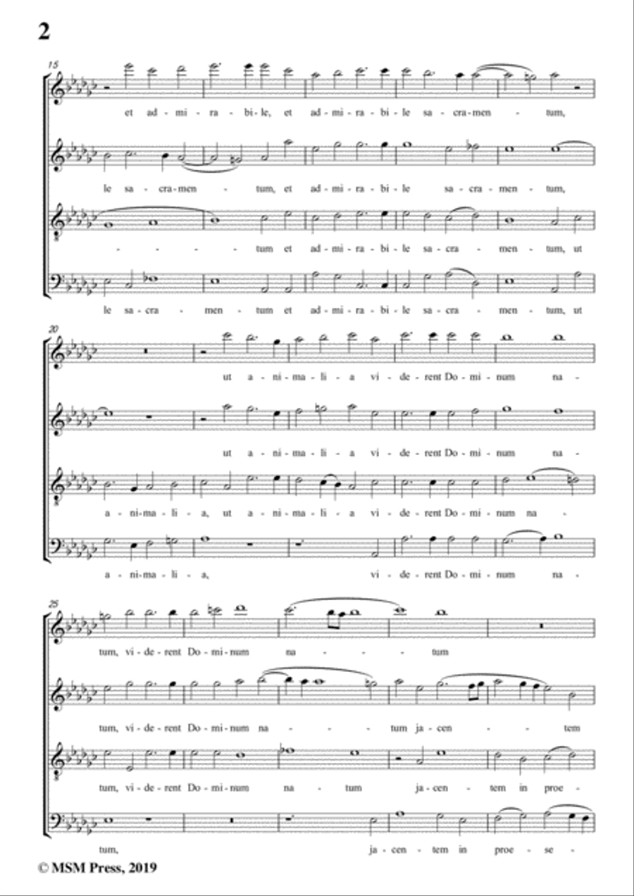 Victoria-O magnum mysterium,in e flat minor,for A cappella 4-Part scores gallery preview page 4