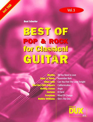 Best of Pop and Rock for Classical Guitar Vol. 3