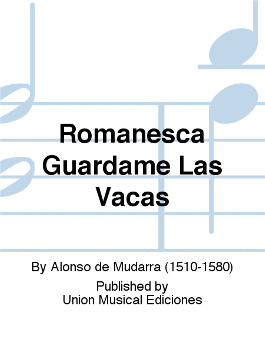 Romanesca Guardame Las Vacas Acoustic Guitar scores gallery preview page 1